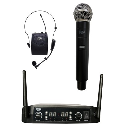 Microfone Digital Lapela Headset E De Mão Uhf-526m/bp 100m